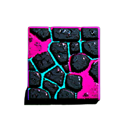 Cobblestone Wet (Cyberpunk) - 256x256 pixel art sprite