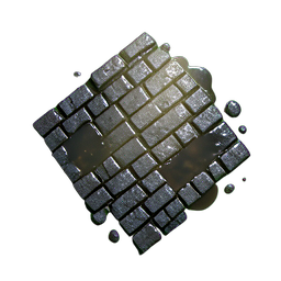 Cobblestone Wet (HD-2D) - 256x256 pixel art sprite