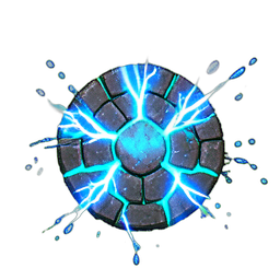 Adoquines molhados (VFX) — sprite pixel art 256×256