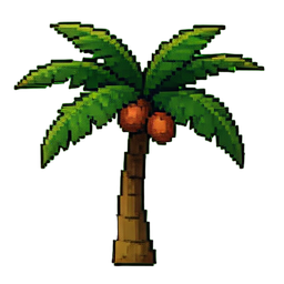 Palmier de Coco — sprite pixel art 256×256