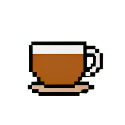 Icono de taza de café — sprite pixel art 256×256