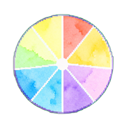 مخطط عجلة الألوان — رسم بكسل 256×256