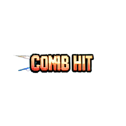 Combo Hit Numbers — 256×256 pixel art sprite