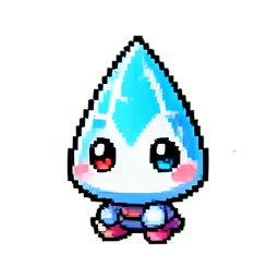 Cristal de enfoque común — sprite pixel art 256×256