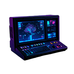 Terminal de comunicación — sprite pixel art 256×256