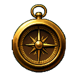 Boussole (16-bit) — sprite pixel art 256×256