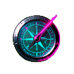 Compass (Cyberpunk) - 256x256 pixel art sprite