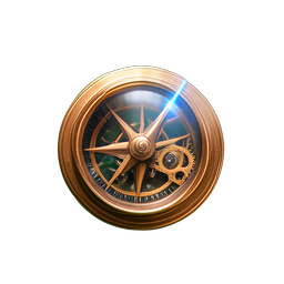 Compass (HD-2D) - 256x256 pixel art sprite