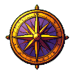 Compass Rose - 256x256 pixel art sprite