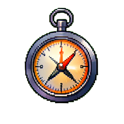 Kompass — 256×256 Pixel-Art-Sprite