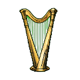Harpa de Ouro — sprite pixel art 256×256