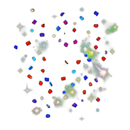 Confetti Celebration Pop — 256×256 pixel art sprite