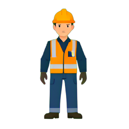 Trabajador de la construcción — sprite pixel art 256×256