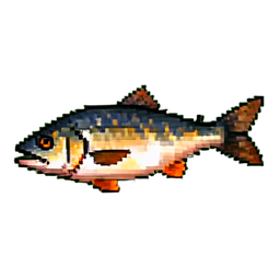 Cooked Fish - 256x256 pixel art sprite