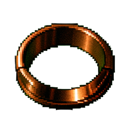 Bracelet de cuivre — sprite pixel art 256×256