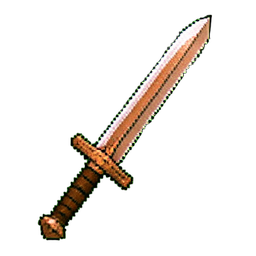 Kupfer-Schwert — 256×256 Pixel-Art-Sprite