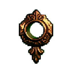 Copper Brooch Pin — 256×256 pixel art sprite