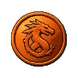 Copper Coin (16-Bit) - 256x256 pixel art sprite