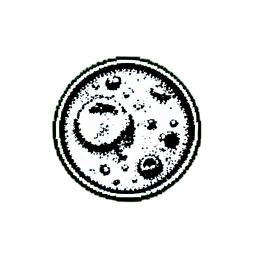 Copper Coin (1-Bit) - 256x256 pixel art sprite
