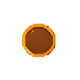 Copper Coin (Low-Res) - 256x256 pixel art sprite