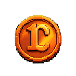 Copper Coin - 256x256 pixel art sprite