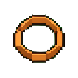 Bracelet de manche de cuivre — sprite pixel art 256×256