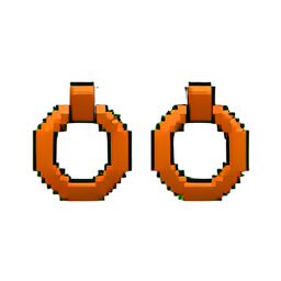 Kupfer-Ohrringe — 256×256 Pixel-Art-Sprite