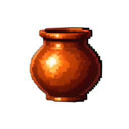 Lingote de cuivre — sprite pixel art 256×256