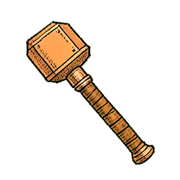 Kupfer-Speer — 256×256 Pixel-Art-Sprite