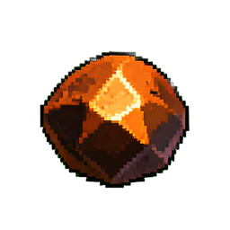 Nugget de cuivre — sprite pixel art 256×256