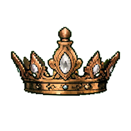 Tiara de cobre — sprite pixel art 256×256