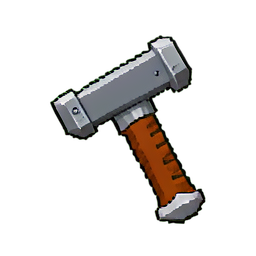 Martelo de Guerra de Cobre — sprite pixel art 256×256