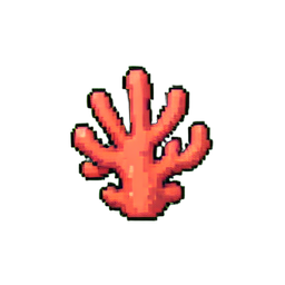 Coral Branch Pink — 256×256 pixel art sprite