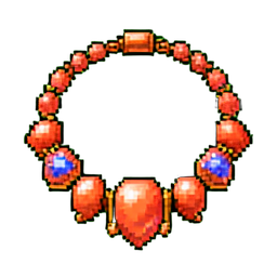Coral Chain Necklace — 256×256 pixel art sprite