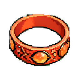 Coral Cuff Bracelet — 256×256 pixel art sprite