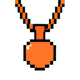Coral Pendant Necklace — 256×256 pixel art sprite