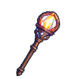 Báculo de arrecife de coral — sprite pixel art 256×256