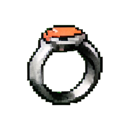 Coral Signet Ring — 256×256 pixel art sprite