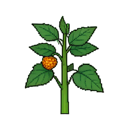 Maisstängelreihe — 256×256 Pixel-Art-Sprite