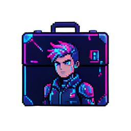 Unternehmensanzug Aktentasche — 256×256 Pixel-Art-Sprite