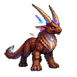 Grifo corrompido — sprite pixel art 256×256