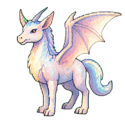 Hippogriffe corrompu — sprite pixel art 256×256