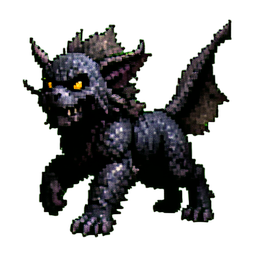 Compagnon fée corrompu — sprite pixel art 256×256