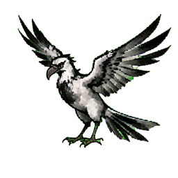 腐った不死鳥 — 256×256 ピクセルアートスプライト