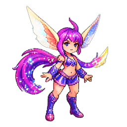 Korrumpierte Fee — 256×256 Pixel-Art-Sprite