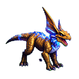 Corrupted Raptor Mount — 256×256 pixel art sprite