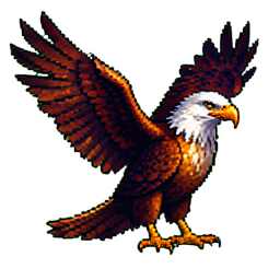 Águila Corrompida — sprite pixel art 256×256