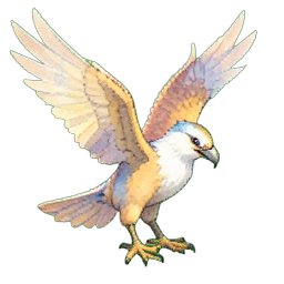 Korrumpierter Donnervogel — 256×256 Pixel-Art-Sprite