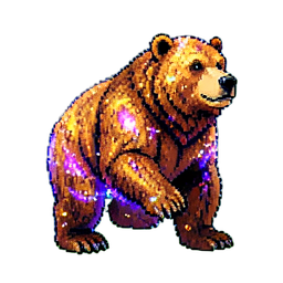Urso Corrompido — sprite pixel art 256×256