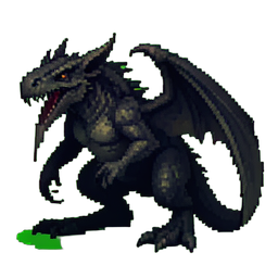 Wyvern corrompido — sprite pixel art 256×256